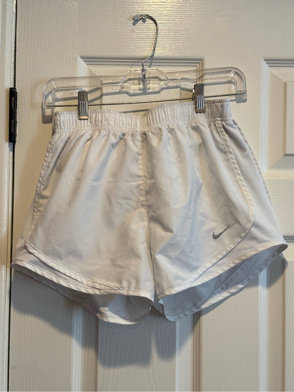 Nike Women's White Dri-FIT Athletic Running Shorts